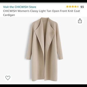 Chicwish open front knit coat